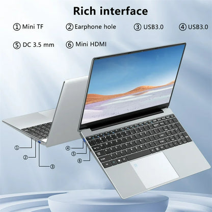 New 15.6" Inch Laptop, Windows 11 Pro N5095 1920x1080 32GB+2048 GB Fingerprint Unlock,Backlit Keyboard,Portable Office Notebook